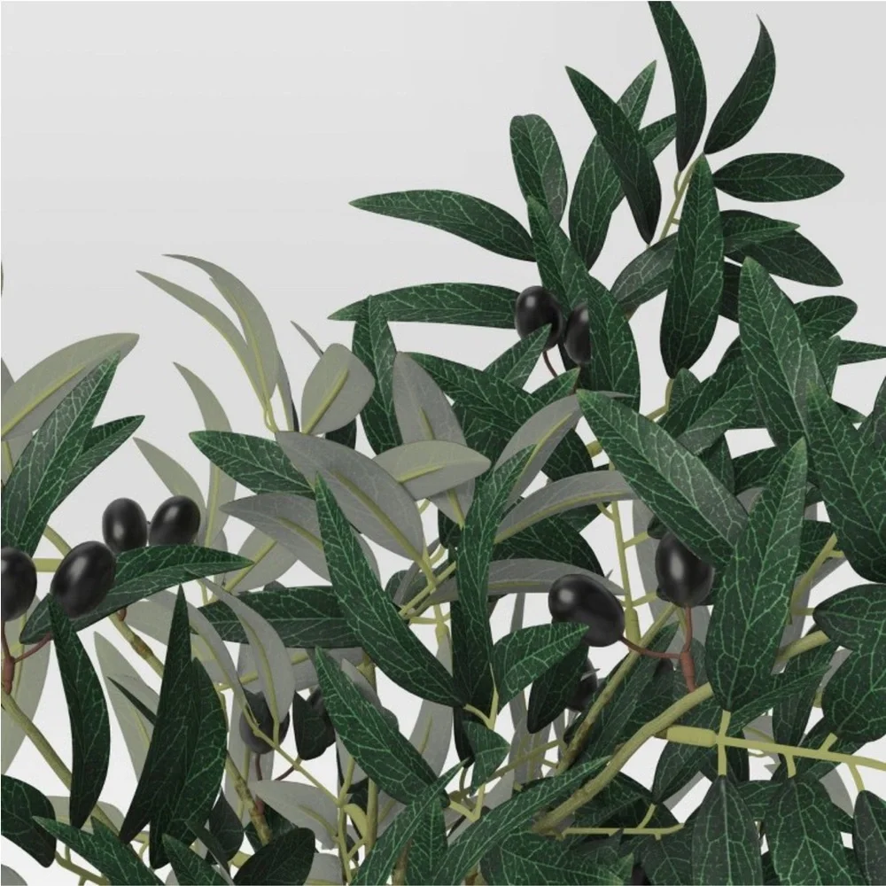 THRESHOLD NWT faux olive tree in pot -green/black -30”